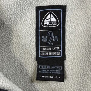 Vtg Nike ACG Thermal Layer‎ 2 Therma-Fit 3-in-1 Fleece Insert Jacket Sz XL Beige